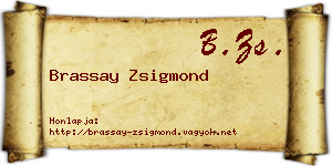 Brassay Zsigmond névjegykártya